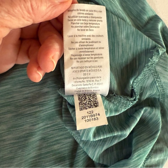 Asics Dorai Short Sleeve Tee Quick Dry Workout Shirt Heather Teal Men’s Size 2XL - Picture 11 of 11